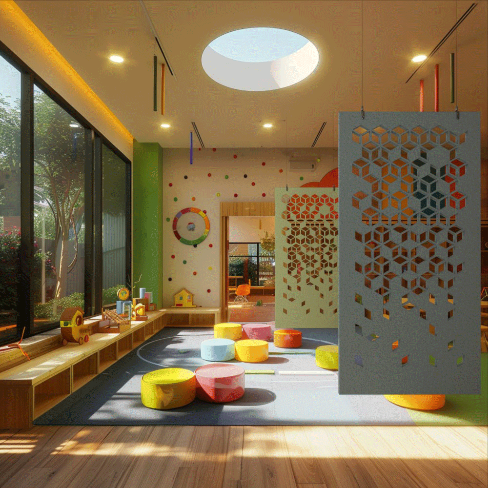 Nursery-1---PET-Hanging-Screen---Diamonds