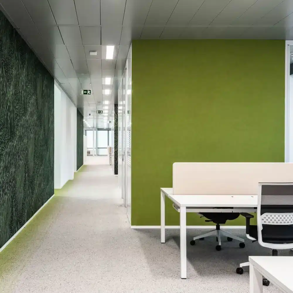 BuzziSkin acoustic wallpaper for offices