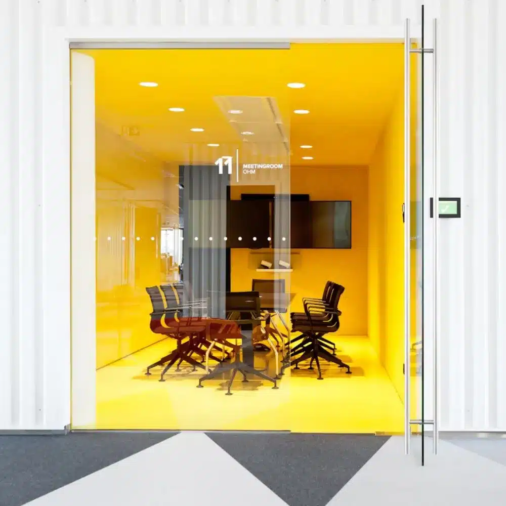 BuzziSkin acoustic wallpaper meeting room
