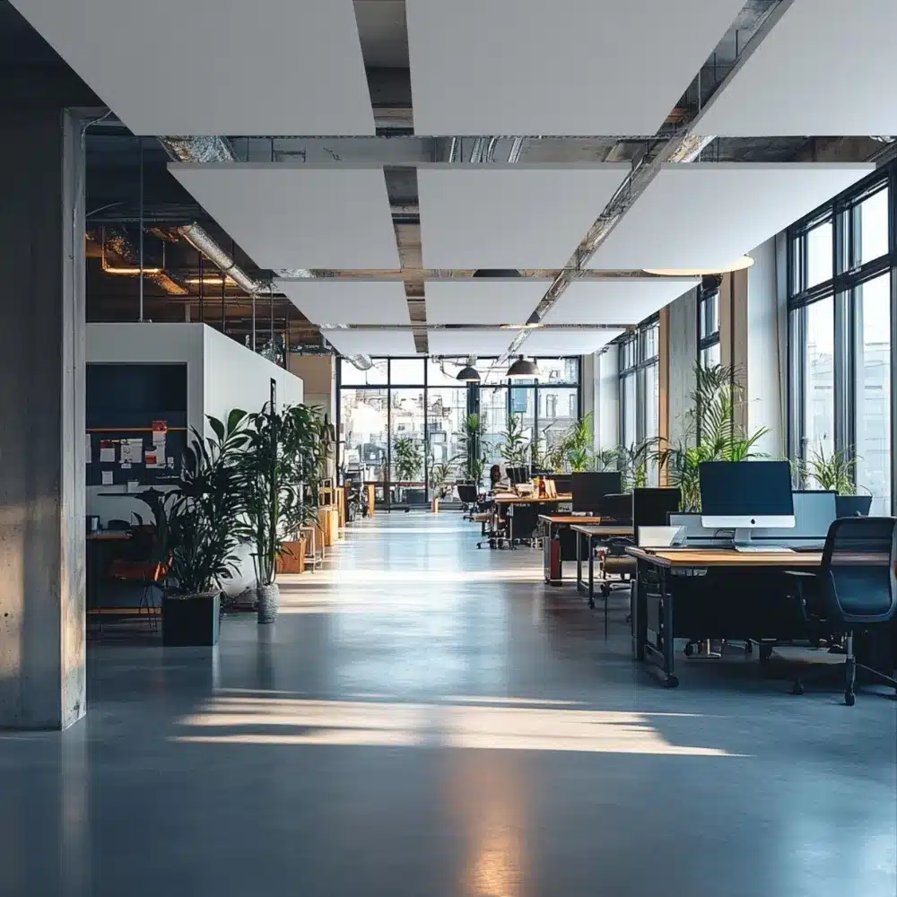 Square Acoustic Ceiling Raft in Office